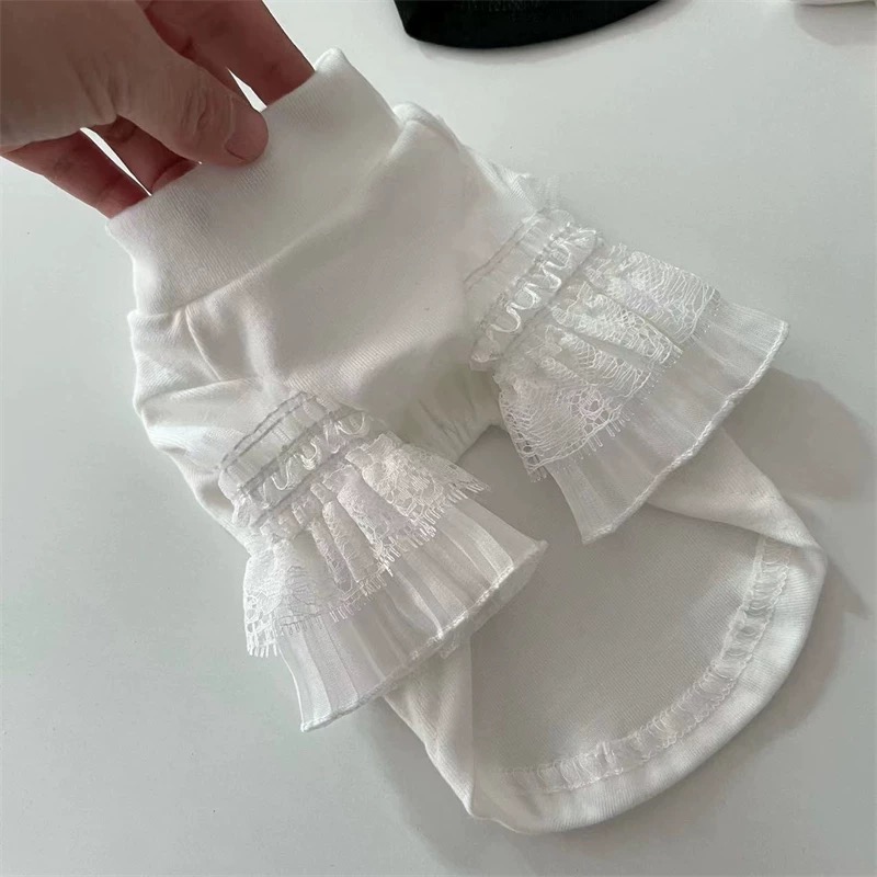 ♡【 J21 預購 】小公主蕾絲手袖打底衣-細節圖3