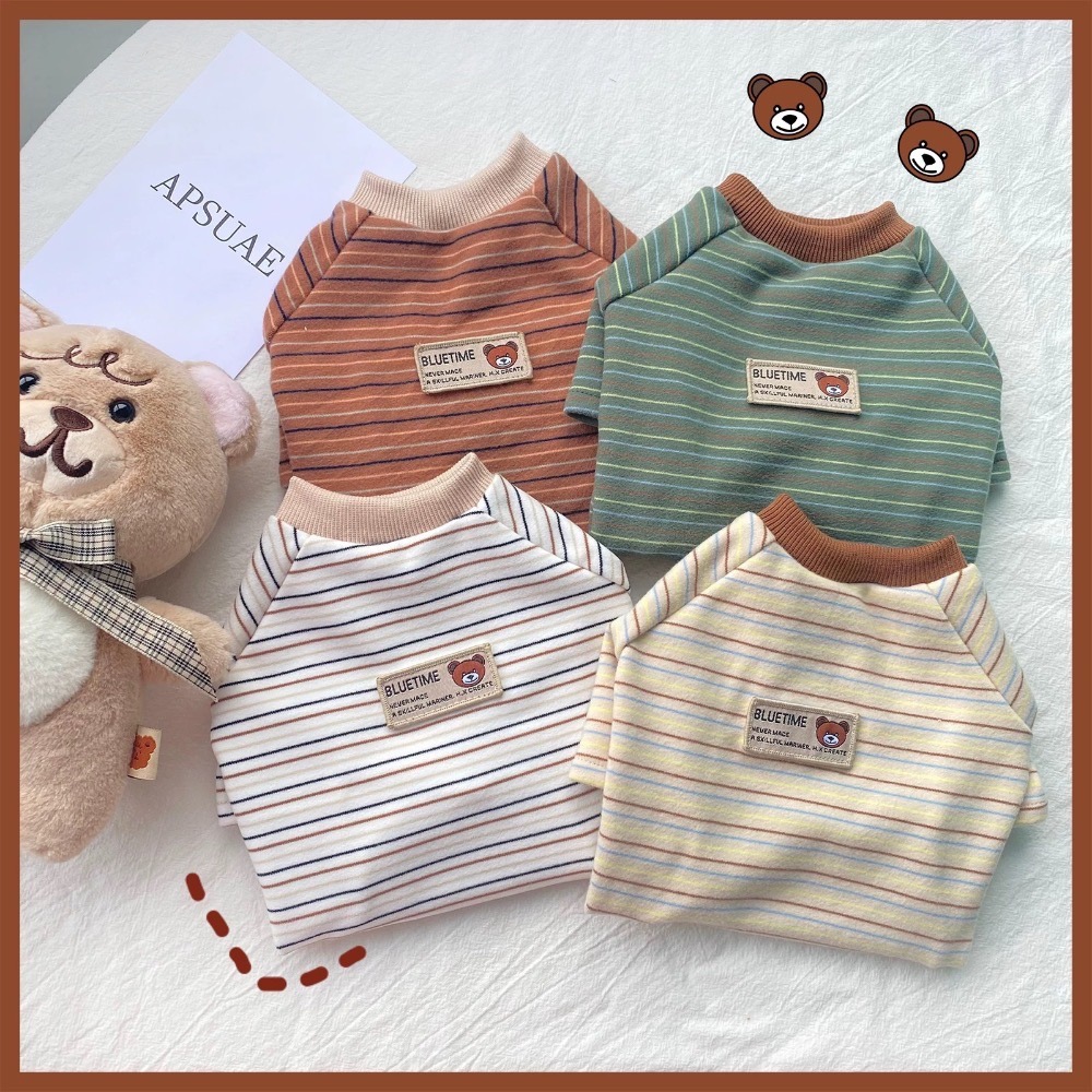 ♡【 H47 預購 】德絨小熊條紋衣服/大狗衣服 可穿至大狗.ᐟ.ᐟ.ᐟ ⋆-細節圖2