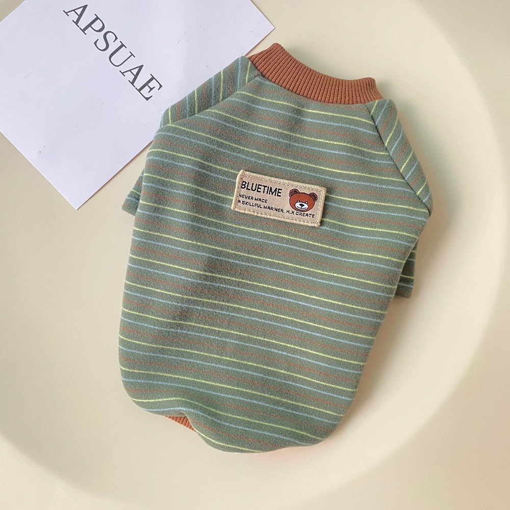 ♡【 H47 預購 】德絨小熊條紋衣服/大狗衣服 可穿至大狗.ᐟ.ᐟ.ᐟ ⋆-細節圖4