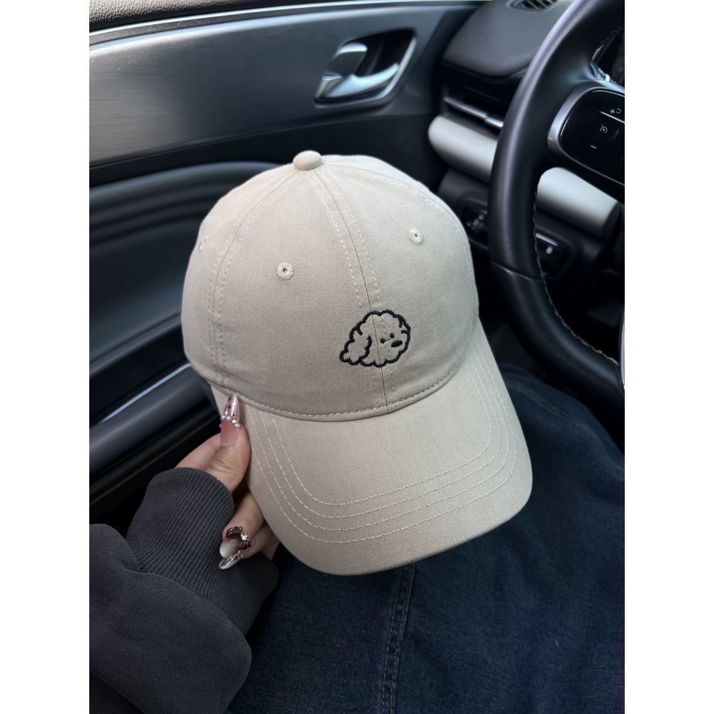 ♡【 D20 現貨+預購 】親子款 刺繡小狗圖案棒球帽 小狗款＆大人款-細節圖7