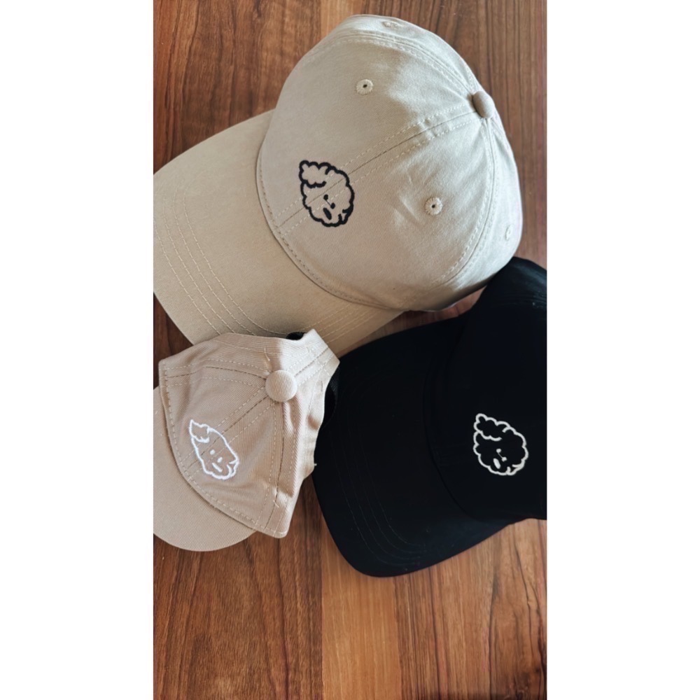 ♡【 D20 現貨+預購 】親子款 刺繡小狗圖案棒球帽 小狗款＆大人款-細節圖9