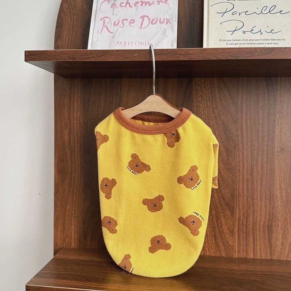 ♡【G32 預購 】滿版小熊love bear多色兩腳寵物衣服-細節圖4