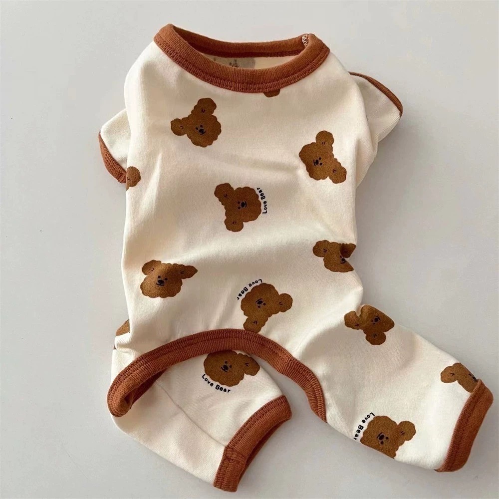 ♡【G33 預購 】滿版小熊love bear多色四腳寵物衣服-細節圖4