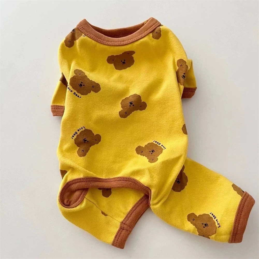 ♡【G33 預購 】滿版小熊love bear多色四腳寵物衣服-細節圖6