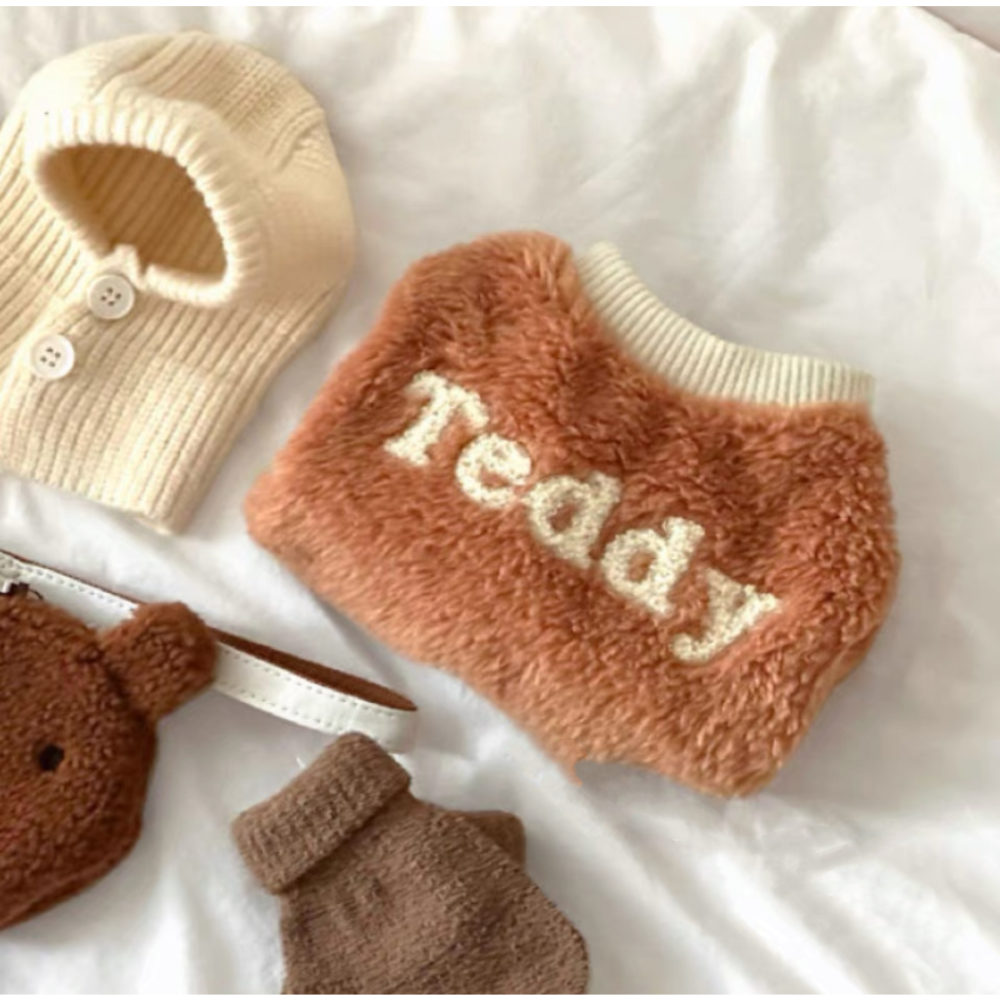 ♡【G36 預購 】 Teddy Bear字母毛絨寵物衣服-細節圖4