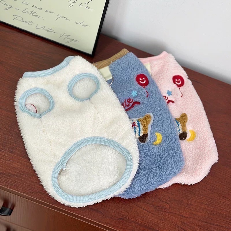 ♡【 H52 預購 】蝴蝶結線條小臘腸毛絨衣 寵物親子裝 毛孩款-細節圖2