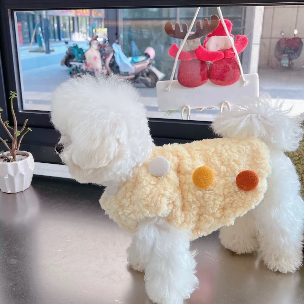 ♡【H27 預購】繽紛圓釦糖果色系毛絨背心-細節圖4