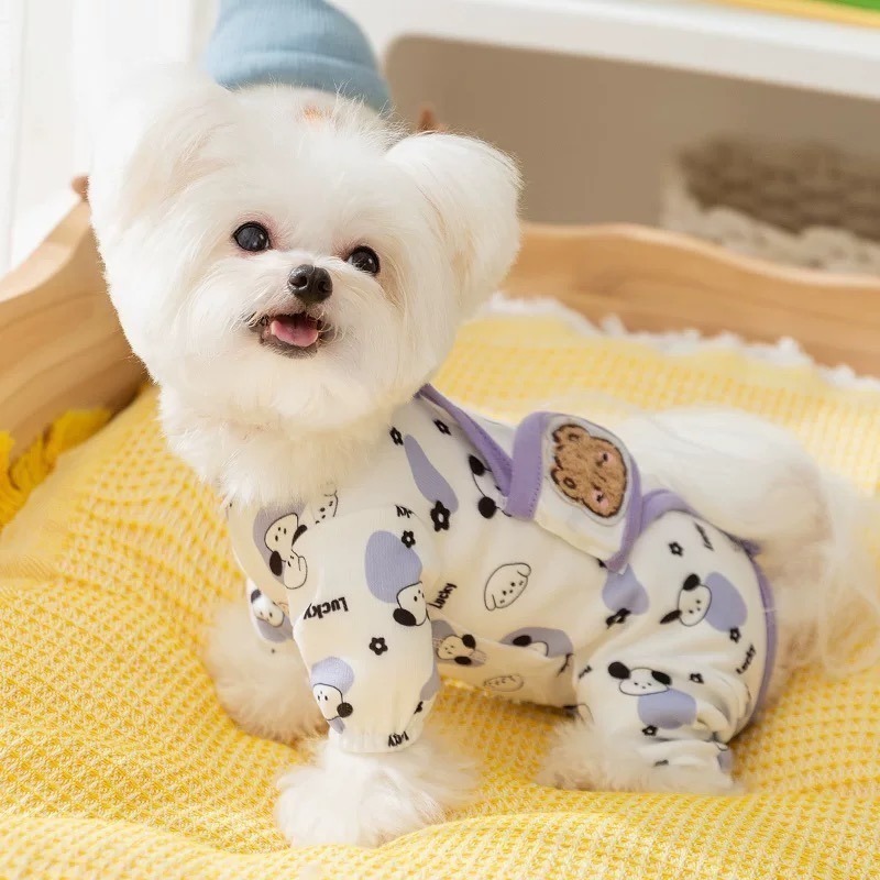 ♡【 K12 預購 】小熊/小狗包肚四腳衣-細節圖2