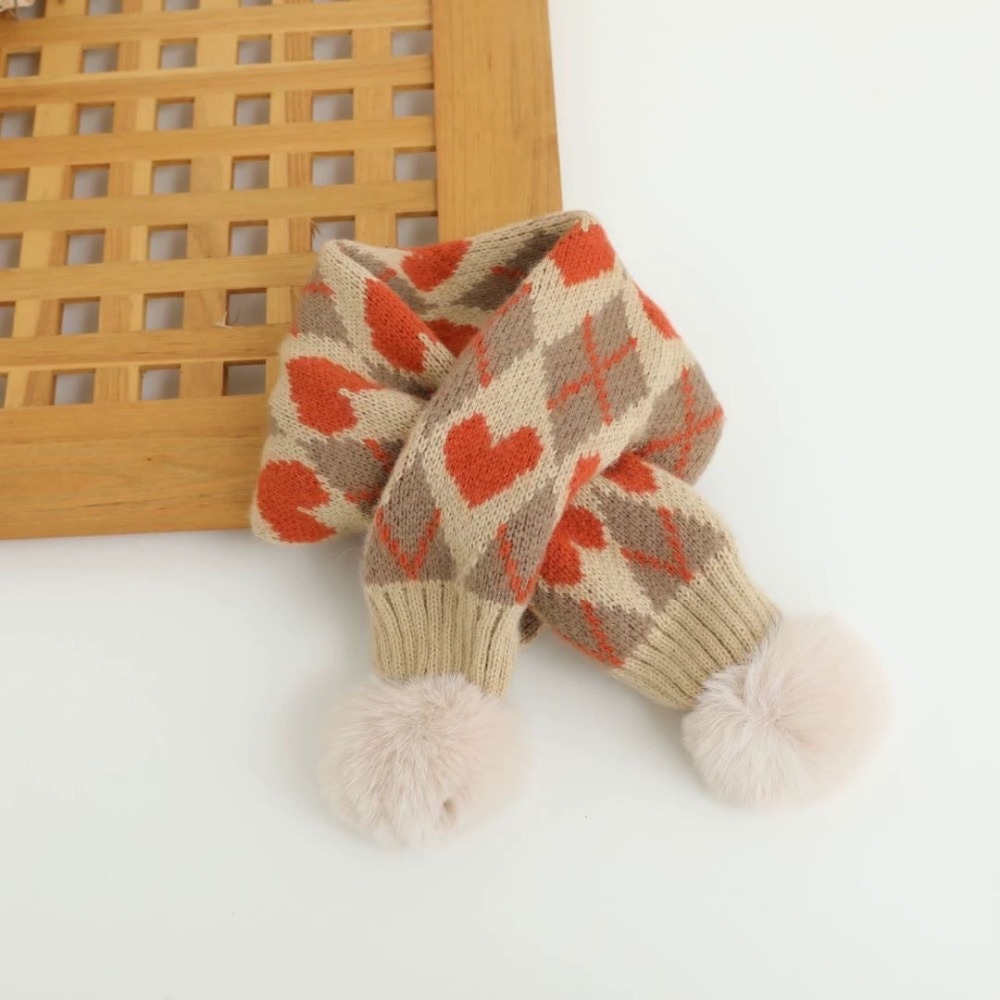 ♡【 K11 預購 】 多色愛心菱格圍巾🧣-細節圖3