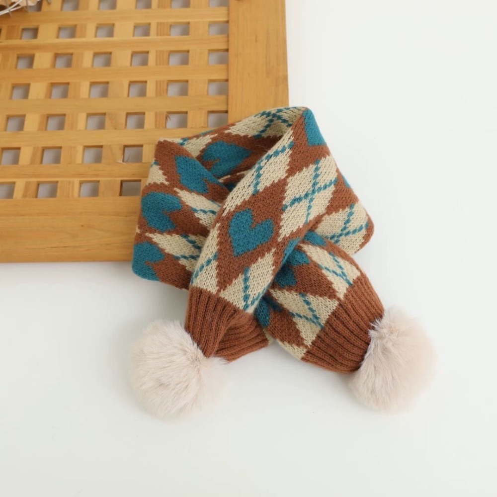 ♡【 K11 預購 】 多色愛心菱格圍巾🧣-細節圖5