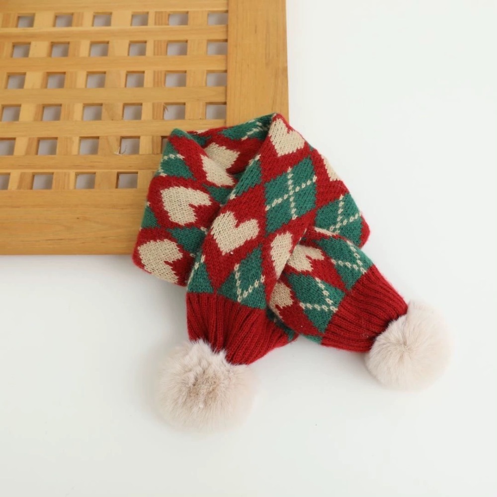 ♡【 K11 預購 】 多色愛心菱格圍巾🧣-細節圖8