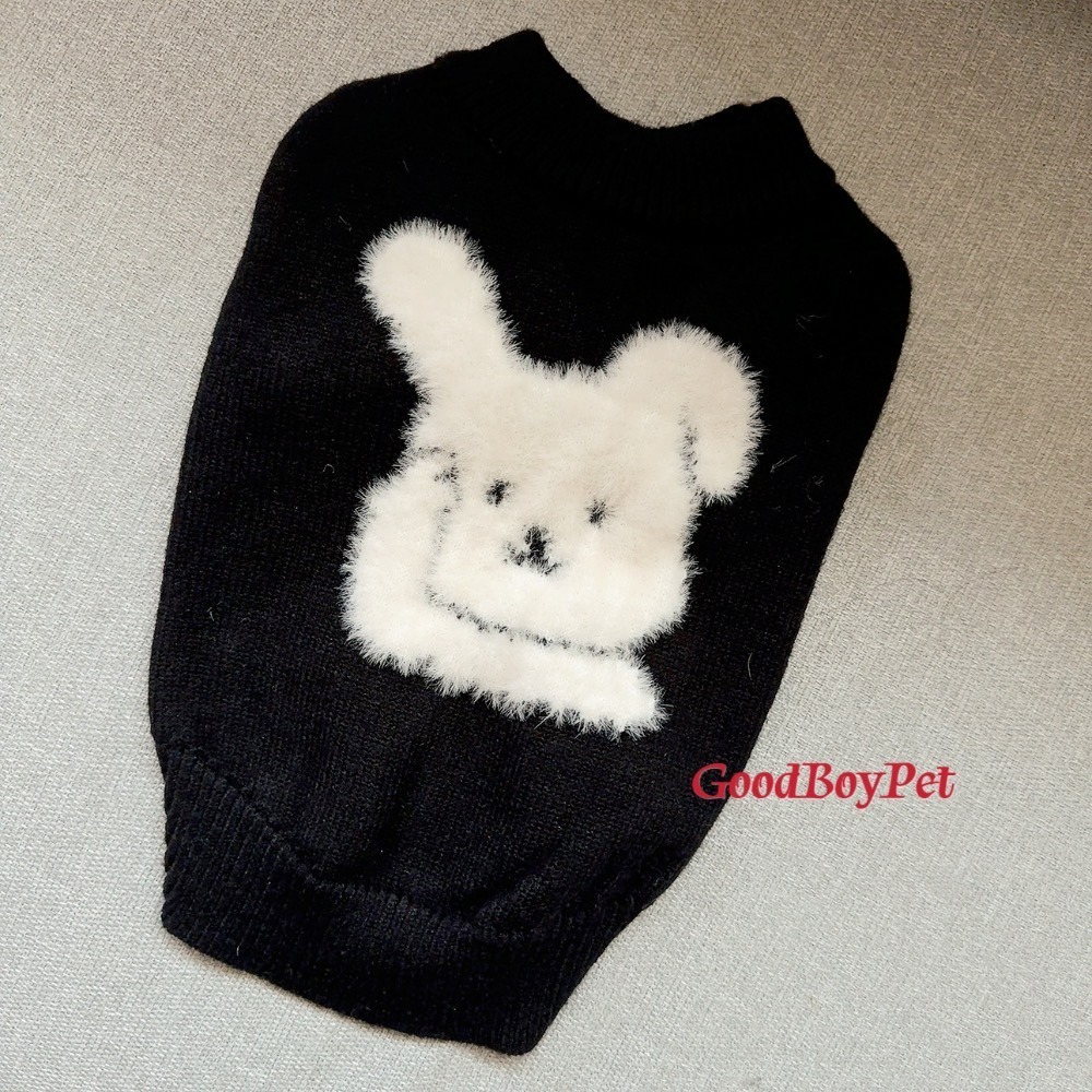 ♡【 K32 預購 】  RABBIT毛絨兔兔針織親子裝 大人款 毛孩款-細節圖2