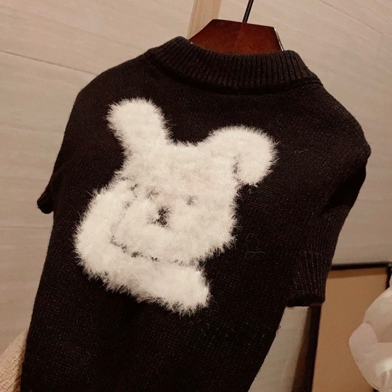 ♡【 K32 預購 】  RABBIT毛絨兔兔針織親子裝 大人款 毛孩款-細節圖5