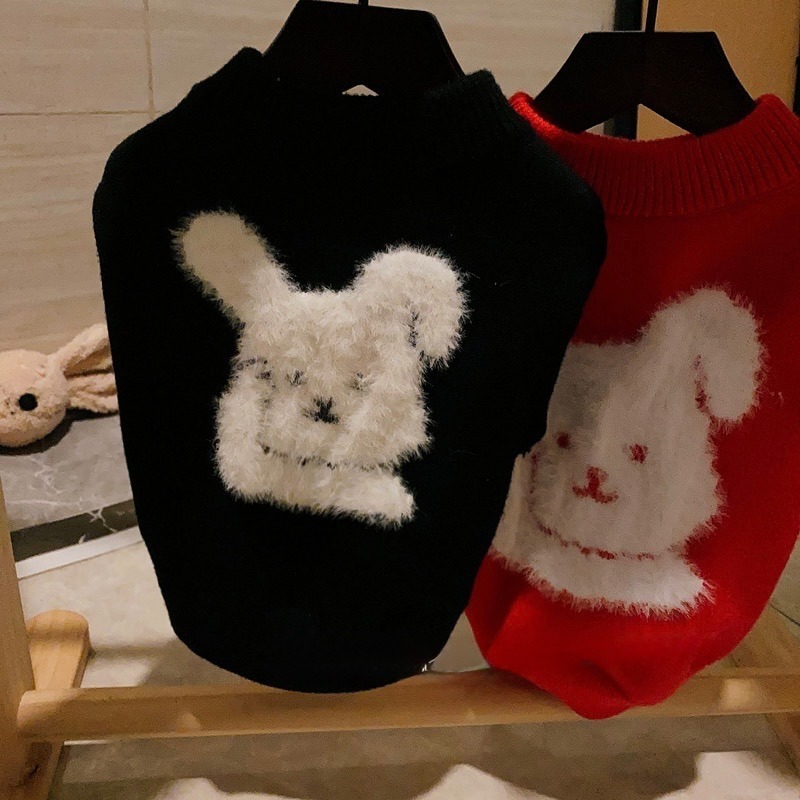 ♡【 K32 預購 】  RABBIT毛絨兔兔針織親子裝 大人款 毛孩款-細節圖6