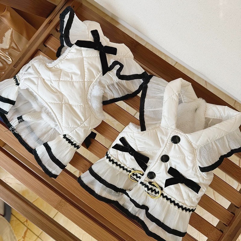 ♡【 K31 預購 】 小香風胸背背心裙薄料格紋款/鋪棉款-細節圖2