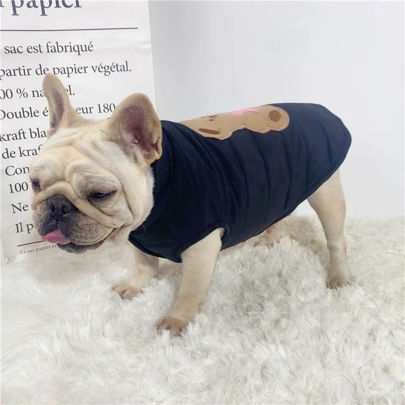 ♡【 K42 預購 】 愛心小熊防潑水面料保暖背心 法鬥友善款-細節圖3