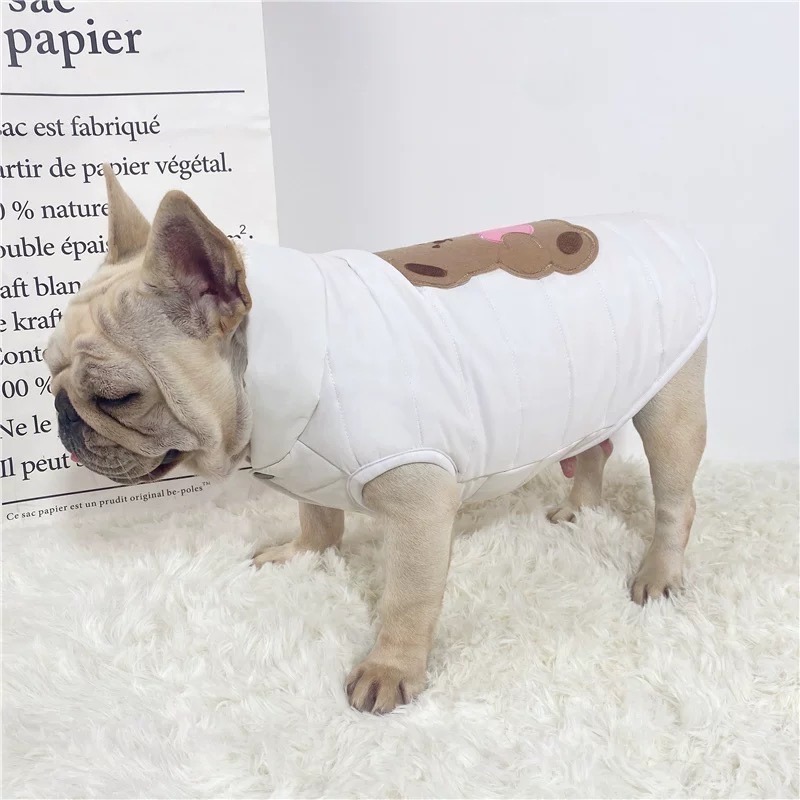 ♡【 K42 預購 】 愛心小熊防潑水面料保暖背心 法鬥友善款-細節圖5