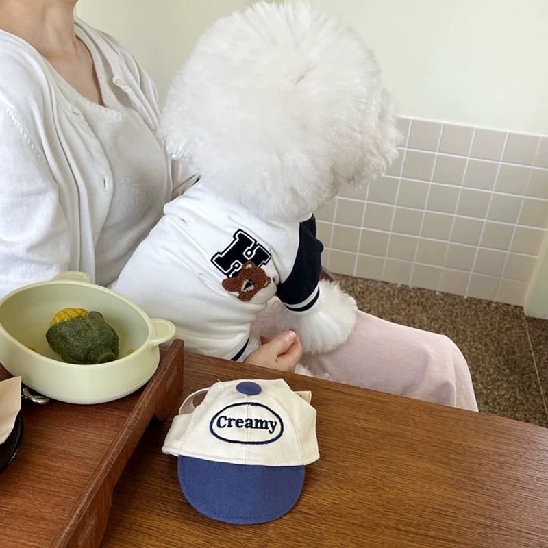 ♡【 L07 預購 】  字母H小熊棒球裝-細節圖2