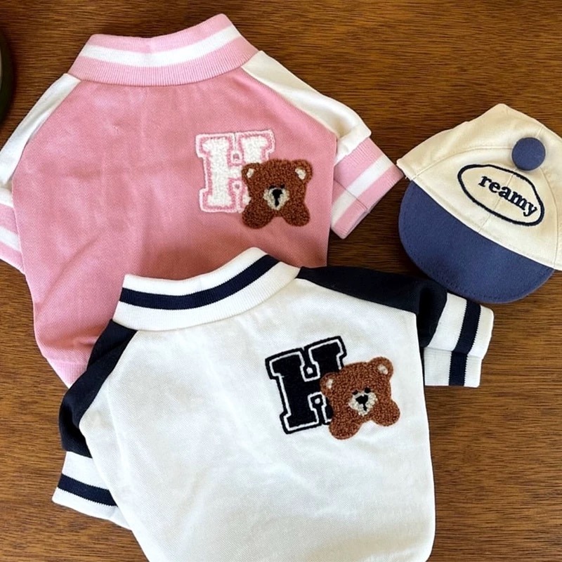 ♡【 L07 預購 】  字母H小熊棒球裝-細節圖4