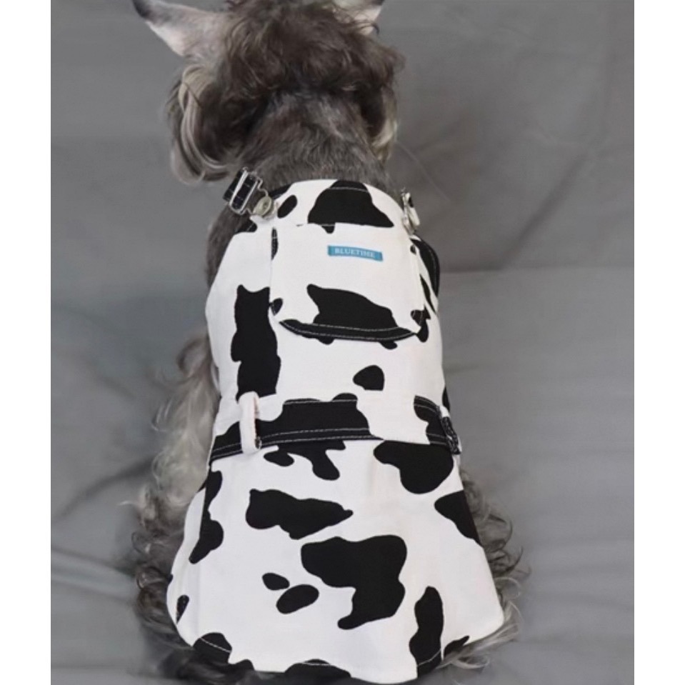 ♡【 L42 預購 】 牛牛裝背帶褲/背帶裙 寵物漁夫帽 可穿至大狗.ᐟ.ᐟ.ᐟ ⋆-細節圖5