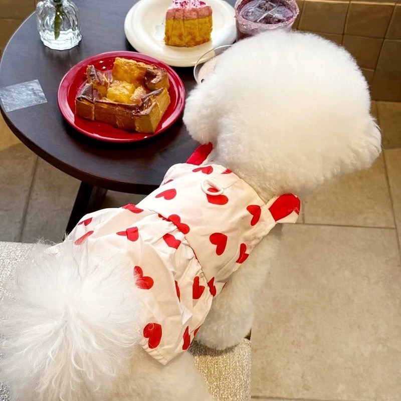 ♡【 L50 預購 】 天空藍/紅色/黃色 三色愛心裙-細節圖3