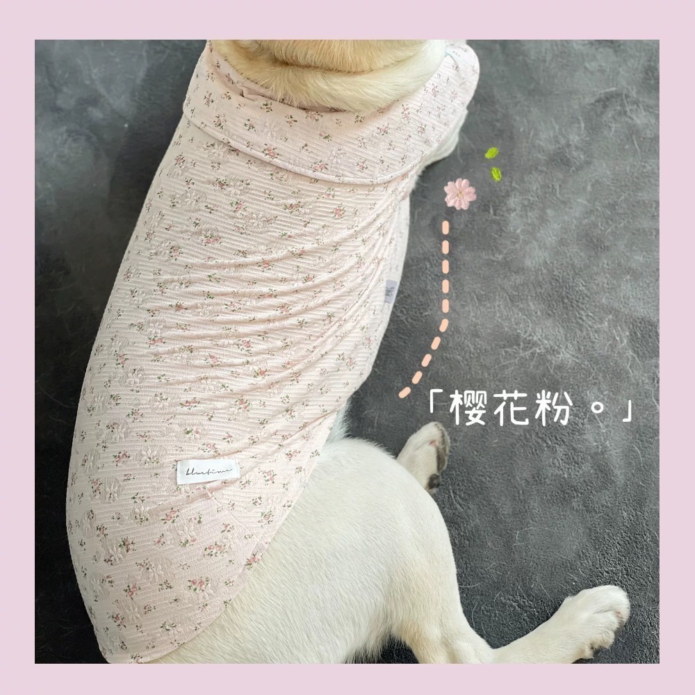 ♡【 L68 預購 】 小碎花娃娃領薄料彈力背心 可穿至大狗.ᐟ.ᐟ.ᐟ ⋆-細節圖3