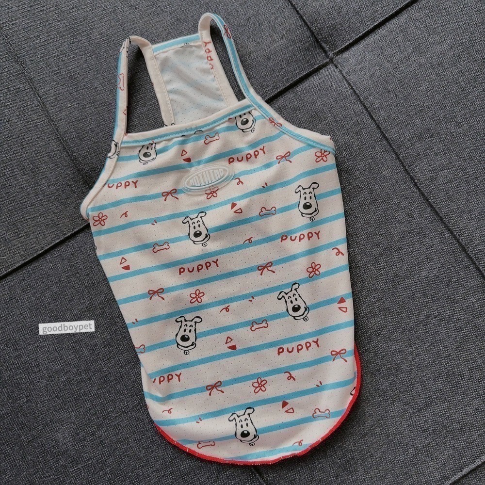 ♡【 L87 現貨+預購 】 紅藍配色小狗/麵包超人/史努比/Kitty印花涼涼衣涼感衣 彈力大-細節圖2