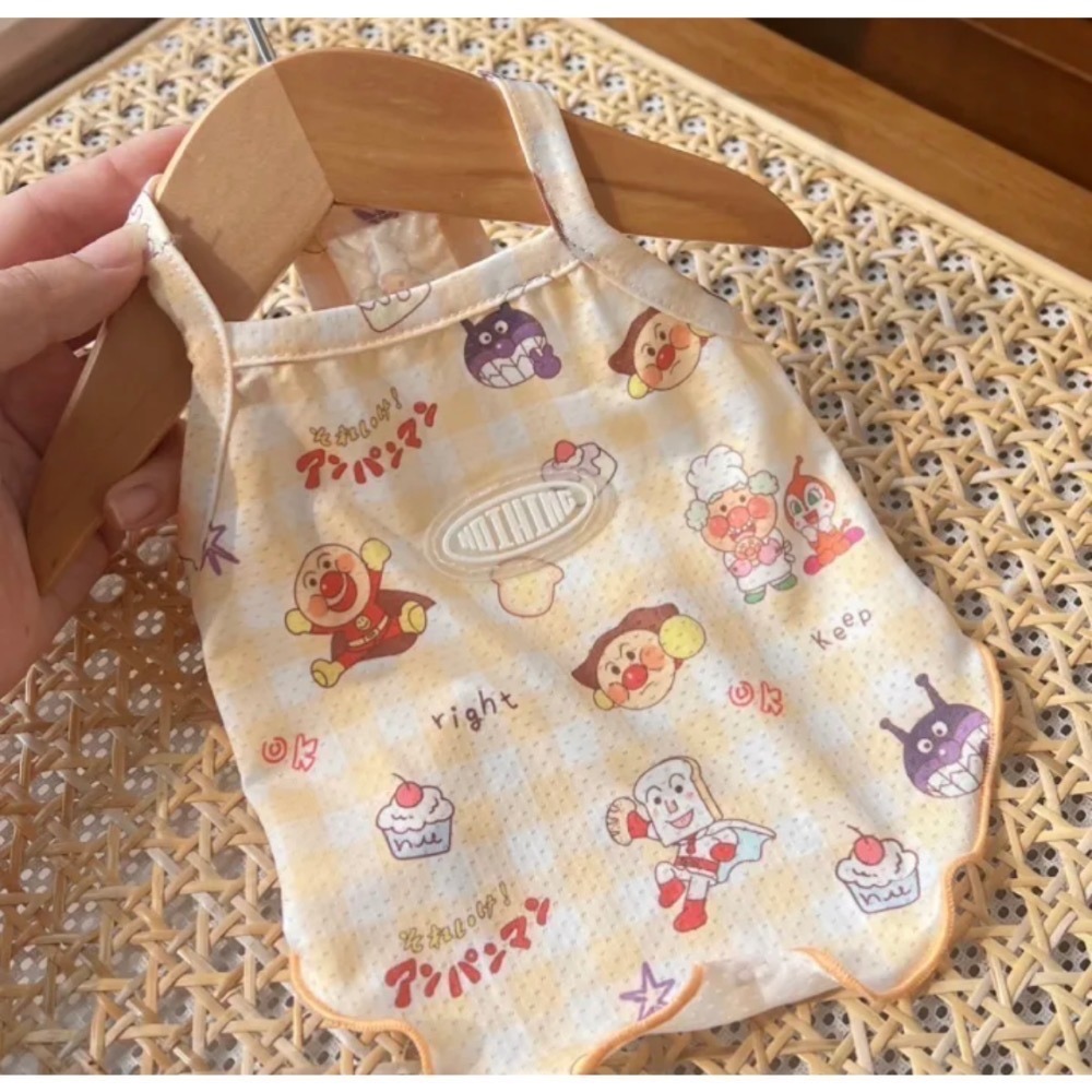 ♡【 L87 現貨+預購 】 紅藍配色小狗/麵包超人/史努比/Kitty印花涼涼衣涼感衣 彈力大-細節圖5