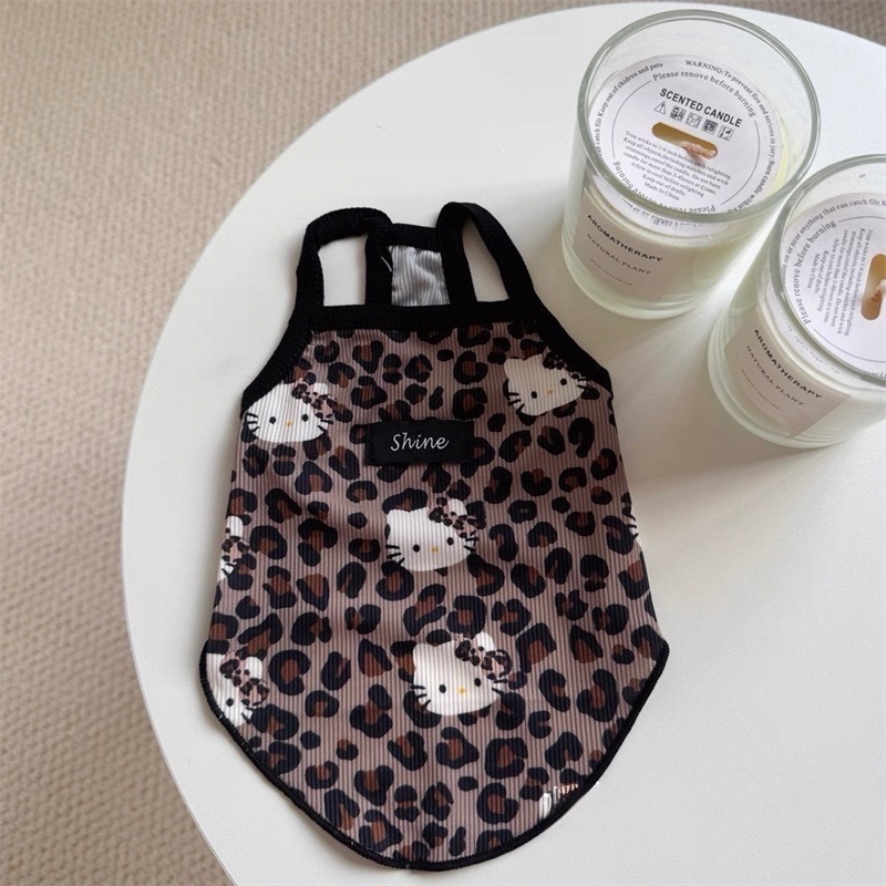 ♡【 L94 預購 】 KITTY凱蒂貓豹紋系列涼感衣 涼涼衣 彈力大-細節圖5