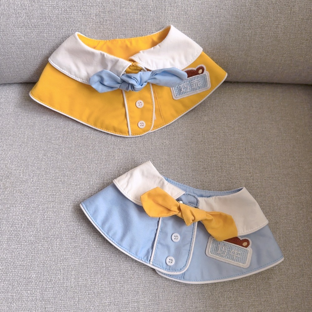 ♡【 M01 預購 】 客製化幼稚園名牌領巾 黃/藍 兩色 法鬥友善款-細節圖2