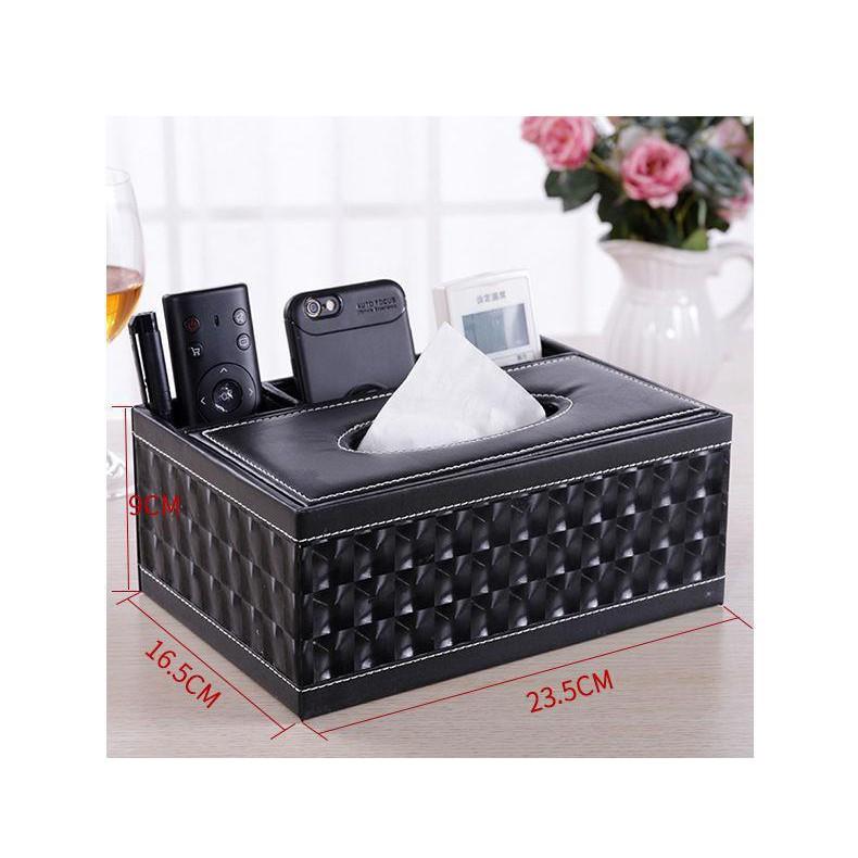 一本庄園 北歐式皮革面紙盒 皮革木胚面紙盒 皮革紙巾收納盒 遙控器收納盒 家用客廳面紙盒-細節圖9