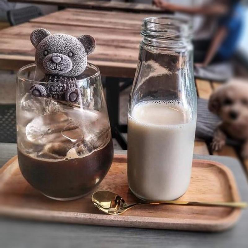 3D小熊冰塊磚模具 慕斯蛋糕矽膠模具 可樂咖啡奶茶冰模-細節圖8