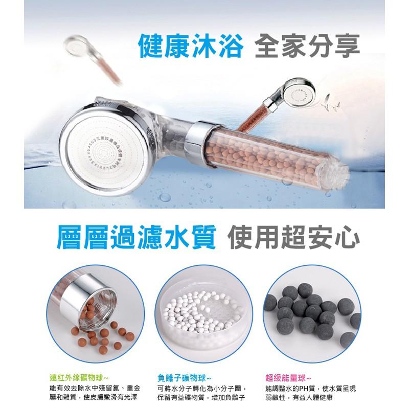 負離子增壓蓮蓬頭 蓮蓬頭 增壓蓮蓬頭 麥飯石蓮蓬頭 負離子蓮蓬頭-細節圖2