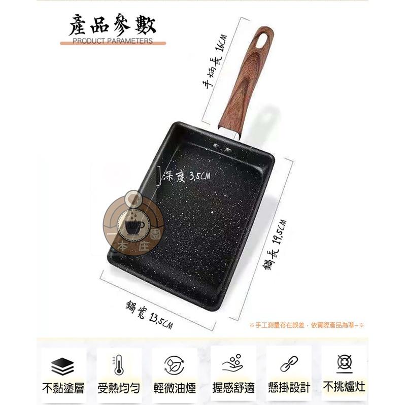 玉子燒不沾煎鍋 日式玉子燒不沾鍋  煎鍋 麥飯石玉子燒 煎蛋鍋 不粘鍋平底鍋 電磁爐可用-細節圖7