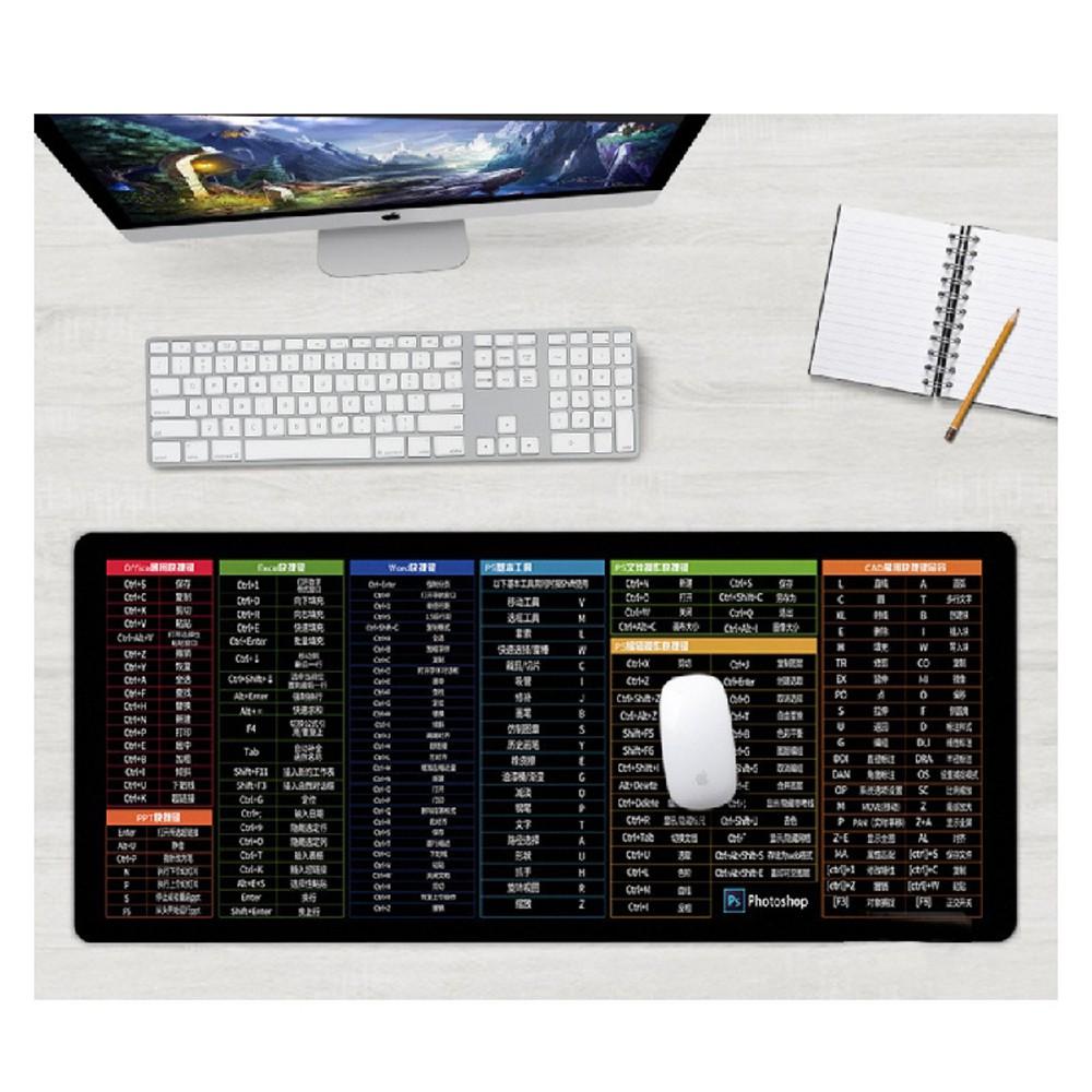 電腦文書繪圖製圖軟體快速鍵 超大滑鼠墊 加大滑鼠墊 鍵盤墊 辦公室軟墊 電競專用 工作墊 桌墊 電腦繪圖專用 防滑墊-細節圖2