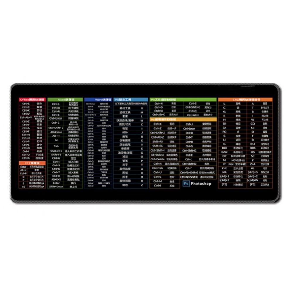 電腦文書繪圖製圖軟體快速鍵 超大滑鼠墊 加大滑鼠墊 鍵盤墊 辦公室軟墊 電競專用 工作墊 桌墊 電腦繪圖專用 防滑墊-細節圖7