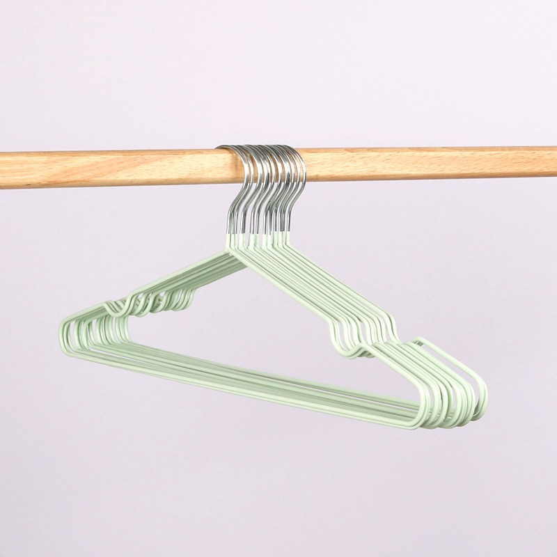 馬卡龍色系衣架 曬衣架 晾衣服 曬衣服 防滑衣架 北歐風衣架10入-細節圖2