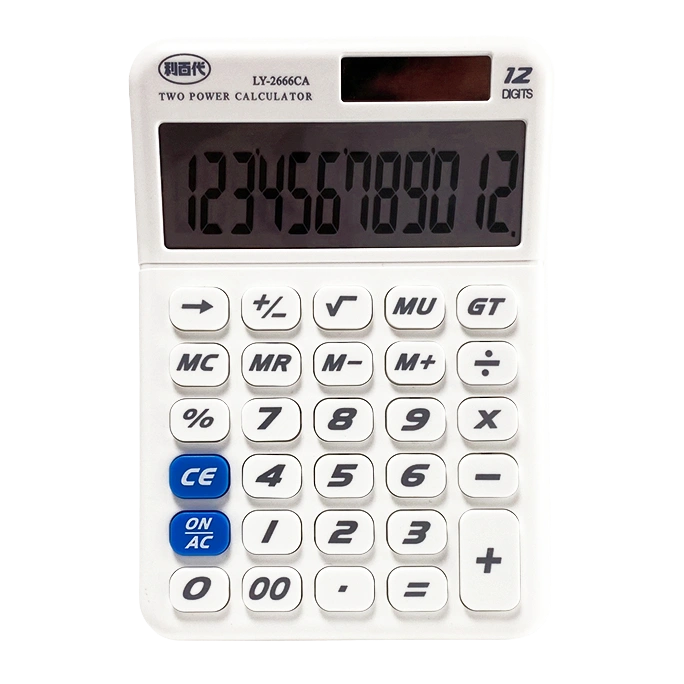 利百代12位元桌上型計算機 太陽能計算機 大按鍵 雙電源 計算機 會計 太陽能/電池並用 黑白兩色任選-細節圖6