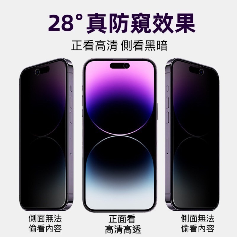 現貨 iPhone防窺 防偷窺滿版 防窺保護貼 防偷窺保護貼 保護貼 適用iPhone 14 13 12  ProMax-細節圖4