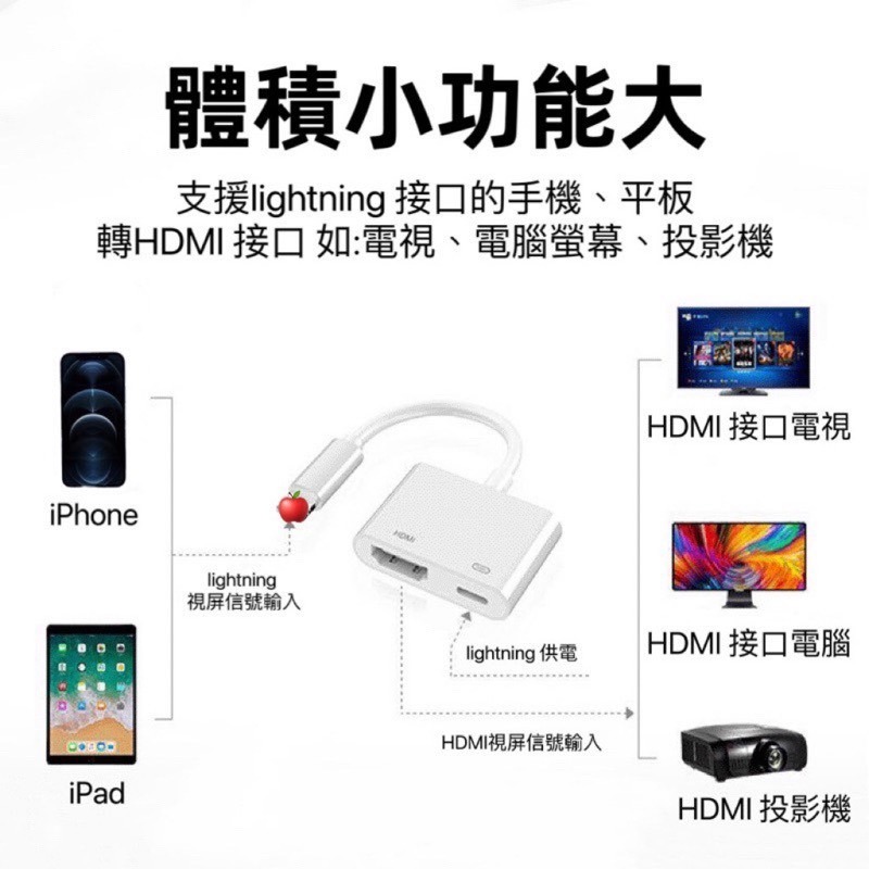 iphone HDMI轉接線 影音轉接線 lightning手機轉電視 HDMI線 電視線 電視轉接線 轉接頭 電視-細節圖8