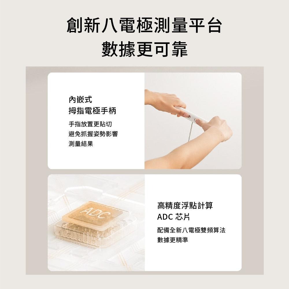 小米 八電極體脂秤 八電極 家用 重秤 電子秤 智能體脂秤 高精度 精準檢測 35項身體綜合指標 BMI檢測 好幫手-細節圖6