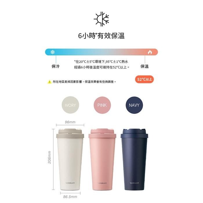 【台灣現貨出貨】樂扣樂扣  簡約 時尚 316不鏽鋼 保溫杯 隨行杯 咖啡杯彈跳杯蓋大容量  550ml-細節圖4