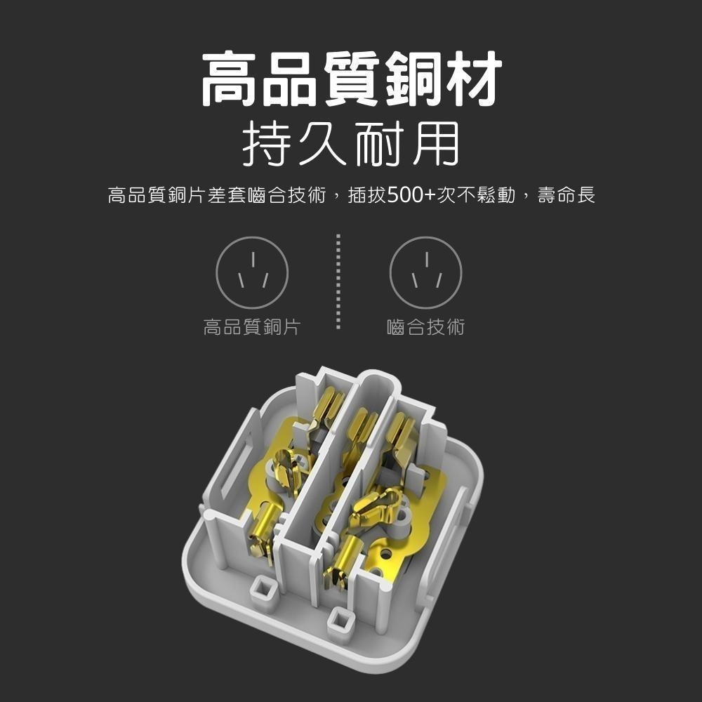【台灣現貨出貨】旅行者 兩孔轉三孔 三孔轉三孔 插頭轉接 轉接頭 大陸電器 小米網關 智能插座 額定電流10A 美規-細節圖8