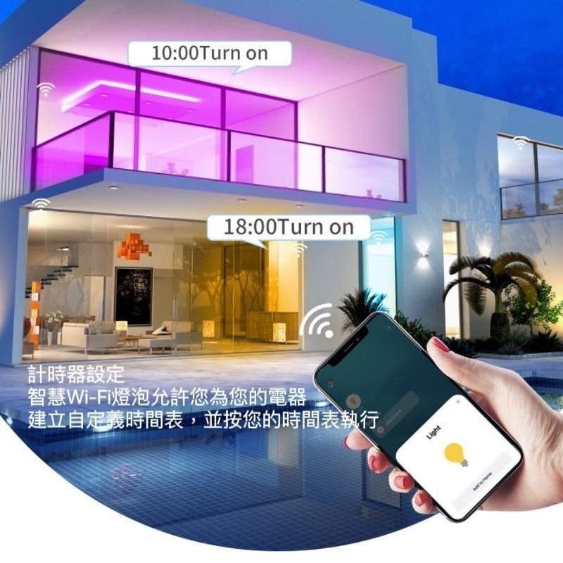 現貨-E27彩色燈泡 智能燈泡 遠端控制 可掃QRCODE WIFI連結 支援Apple Homekit 語音控制-細節圖8