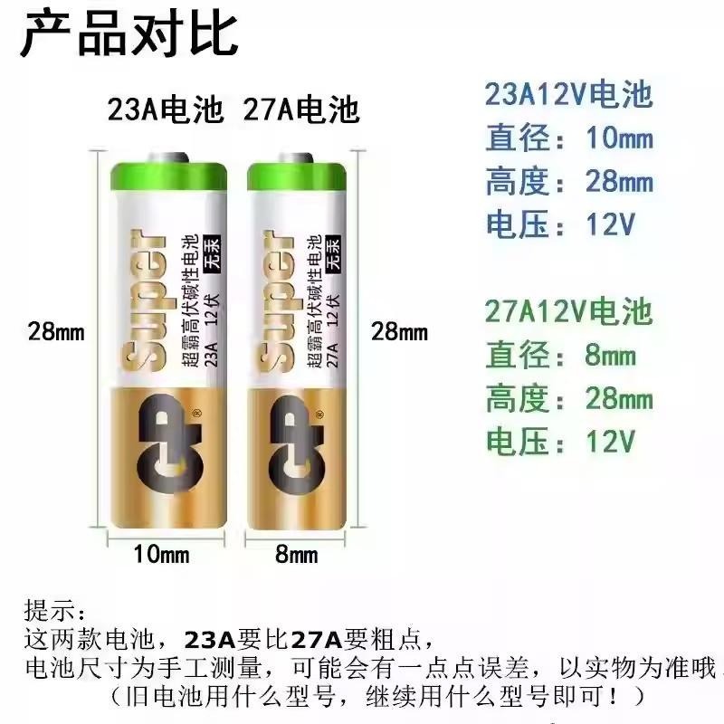 【GP超霸】23A / 27A 12V 高伏特電池｜遙控器電池｜鐵捲門 汽車遙控器 防盜器電池-細節圖8