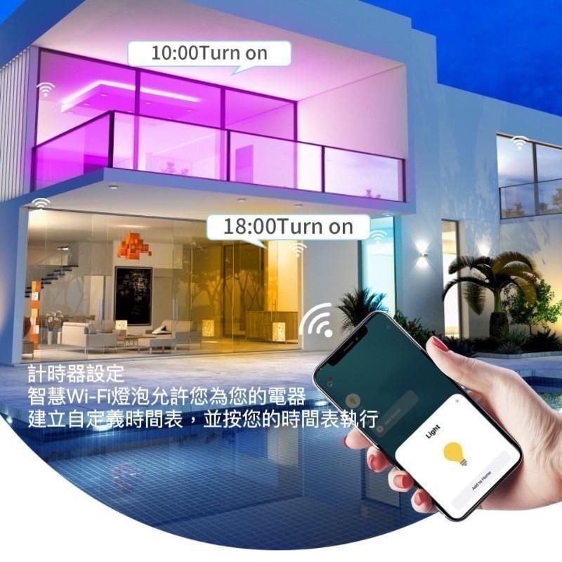 【電子發票】E27  彩色燈泡 支援Apple Homekit 智能燈泡  遠端控制 WIFI 2.4G 語音控制-細節圖7