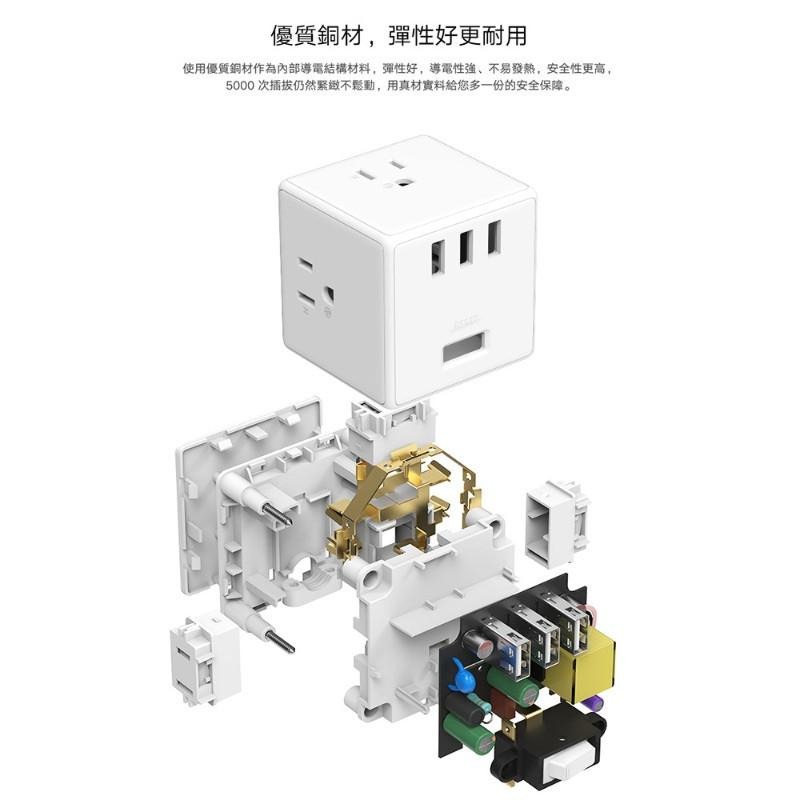 【電子發票】米家魔方延長線 USB延長線 多孔 插座 充電器  延長線 自動斷電 小米公司貨-細節圖4