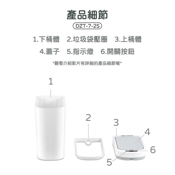 美國 NINESTARS 納仕達 感應垃圾桶 智能垃圾桶 7L 9L 大容量 台灣代理正品-細節圖9