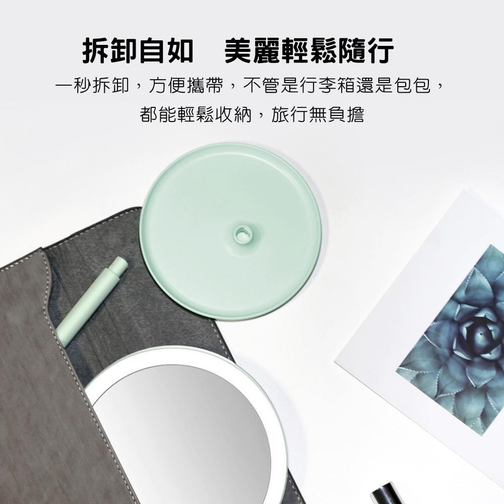 <台灣現貨>DOCO 日光小白鏡 LED 化妝鏡 美妝鏡 化妝鏡 日光鏡 鍍銀鏡面-細節圖5