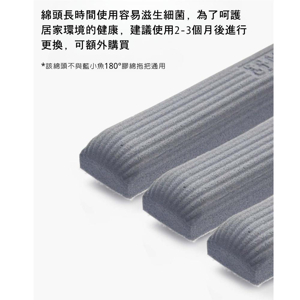 小米有品 藍小魚 不發硬四面擠水 吸水海綿 專用 海棉頭 PU03AB 不含拖把主體-細節圖2